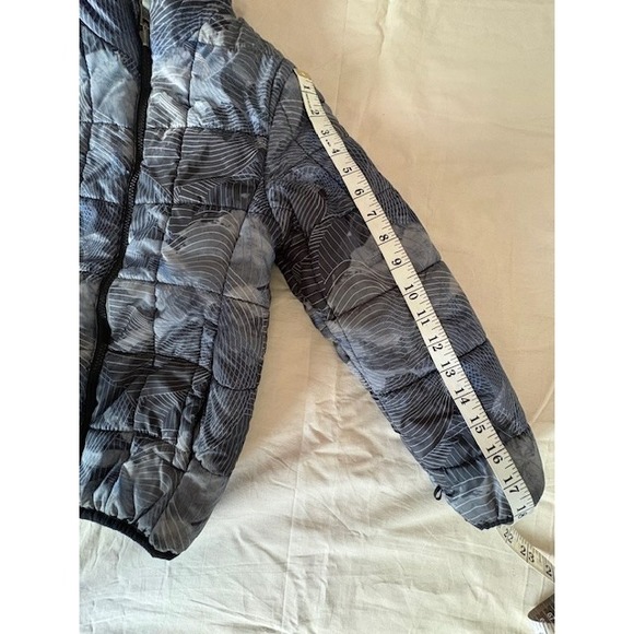 Gerry Boys Puffe Winter Jacket Sz S 7-8 Gray Blue Insulated Full Zip Coat Pocket - Picture 7 of 14